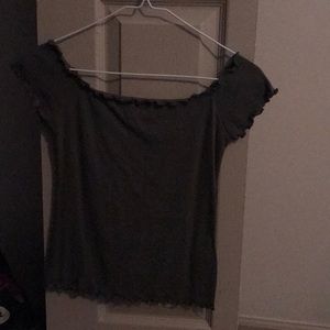 Olive green crop top